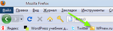 А в Mozilla Firefox эта подписка появится в