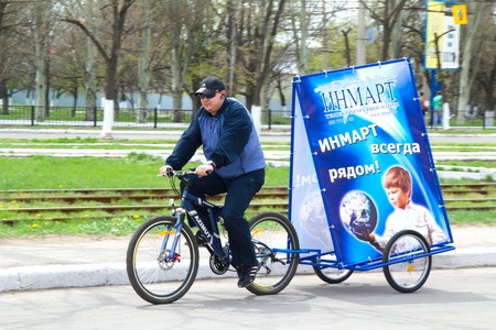 Реклама на велосипеде